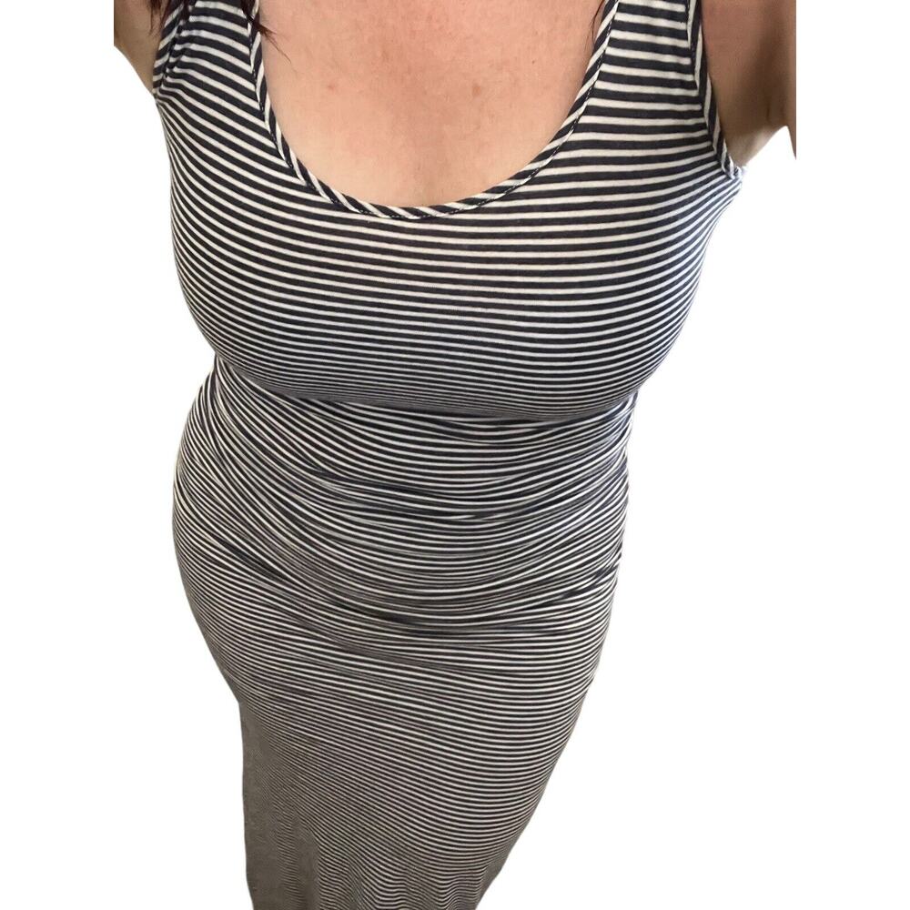 🌵 Victoria's Secret Blue & White Striped Ruched Sleeveless Bodycon Dress - SP